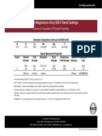 Aluminum-Magnesium Alloy 535.0 Sand Castings: Chemical Composition & Physical Properties