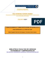 "Crisis Económicas y Cambio Institucional en España - de La Gran Depresión A La Crisis de 2008