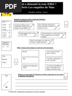 Fiche de Lecture Qui A Démonté La Tour Eiffel