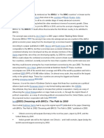 Acronym Countries Brazil Russia India China: (2003) Dreaming With Brics: The Path To 2050