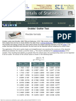 Grubbs' Outlier Test