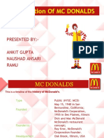 Globalization of MC DONALDS: Presented By:-Ankit Gupta Naushad Ansari Ramu