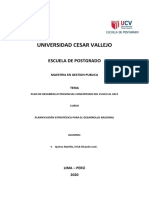 Estructura Del Plan de Desarrollo Regional Concertado - DISTRITO DE CUZCO