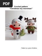 Crochet Pattern "Christmas Toy Snowman": Pattern by Lyubov Kholkina