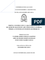 Diseño, Construcción y Caracterización de Secador de Granos de Café, Utilizando La Energía Térmica Contenida en Fluidos Geotérmicos