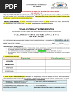 Guia 3er. Año Crp. Especias y Condimentos