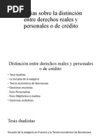 Teorías Sobre La Distinción Entre Derechos Reales y