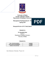 University of Dhaka Faculty of Business Studies Department of Banking & Insurance Management Fundamentals (B - 504) Spring 2019