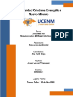 Universidad Cristiana Evangélica Nuevo Milenio: Actividad #21 Resumen Sobre El Desarrollo Sostenible