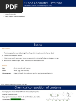 CP511 - Food Chemistry - Proteins - Lecture Note