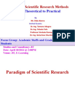 Synopsis of Scientific Research Methods