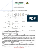 Final IT 100 - Abstract Algebra First Semester, School Year 2020-2021