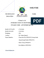 Group A Ssignme NT: Technology Park Malaysia CT043-3-1-IN Introduction To Networking Intake Code - Apu1F2009Cs (Cyb)