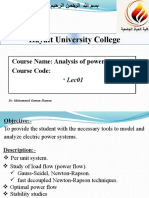 Analysis of Power System II-Lec01