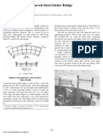 Testing of A Model Curved Steel Girder Bridge