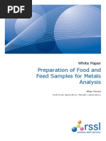 Preparation of Food and Feed Samples For Metals Analysis: White Paper