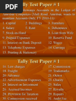 Tally Test Paper 1