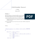 MATH 230 Probability: Exercise 6: S. Bashir Spring, 2019