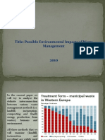 Possible Enviromental Impacts of Waste Management