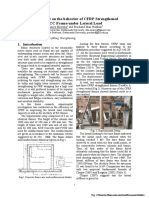 Experiment On The Behavior of CFRP Strengthened RCC Frame Under Lateral Load