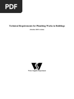 Technical Requirements For Plumbing Works in Buildings e