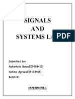 Signals AND Systems Lab: Experiment-1