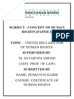 Subject - Concept of Human Rights (Paper I)