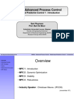 H0K03a: Advanced Process Control: Model-Based Predictive Control 1: Introduction