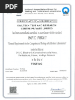 Kailtech - NABL Accreditation Testing Certificate