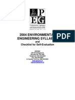 2004 Environmental Engineering Syllabus: and Checklist For Self-Evaluation