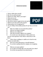 Job Interview Questions New