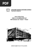 GUíA EJECUTIVA PARA LA ELABORACION DE PROTOCOLOS DE TESIS