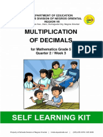 Multiplication of Decimals: For Mathematics Grade 5 Quarter 2 / Week 3