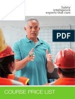 Course Price List: Safety Intelligence Experts That Care