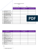 Classroom Evaluation Checklist