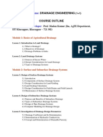 Course Outline - Drainage Engineering