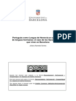 Portugués Como Lengua de Herencia en Un Contexto de Lenguas Hermanas: El Caso de Los Hijos Brasileños Que Viven en Barcelona