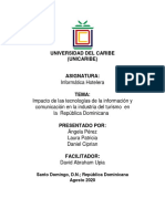 Impacto de Las Tecnologías de La Información y Comunicación en La Industria Del Turismo en La República Dominicana