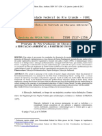 A Educação Ambiental A Partir de Um Olhar Freiriano.