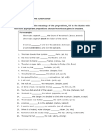 Idioma I (Inglés) Unit 2. Prepositions. Exercises