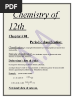 Chemistry of 12th: Chapter # 01