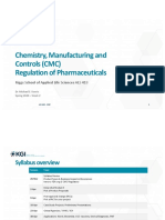 Chemistry, Manufacturing and Controls (CMC) Regulation of Pharmaceuticals