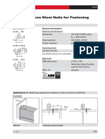 X-CR Stainless Steel Nails For Fastening To Steel: General Information Dimensions Product Data