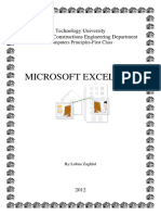 Microsoft Excel 2007: Technology University Building and Constructions Engineering Department