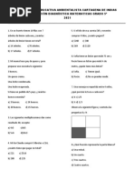 Evaluacion de Diagnostico MATEMATICAS 5