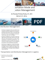 Transportation Mode & Distribution Management (Pertemuan VII)