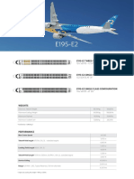 E195-E2 Three Classes Configuration: 120 SEATS - 12 AT 36" / 28 AT 34" / 80 AT 31"