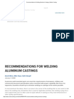 Recommendations For Welding Aluminum Castings - Modern Casting