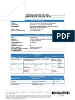 Oficina Judicial Virtual: Certificado de Envío de Causa