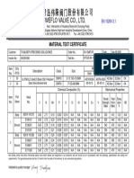 Weflo Valve Co., LTD.: Material Test Certificate